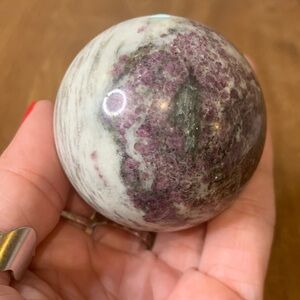 Lepidolite and Rubellite Tourmaline Sphere